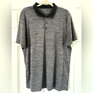Calvin Klein Men’s Performance Golf Polo Short Sleeve Heathered Gray‎ Size XL